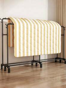 1个独立式双杆多功能卧室衣架，金属衣架收纳架，黑色带轮衣架，可悬挂衣物和帽子，适用于卧室、办公室、宿舍、婚礼、派对、圣诞节、万圣节、新年和生日收纳，也可作为圣诞装饰品、圣诞饰品、圣诞球、女士礼物，2025 - 彩色 - 查看 6