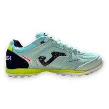 Chuteira Joma Top Flex Society Couro Profissional - Azul Celeste - Visão 12