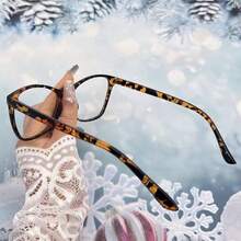 Fashionable & Versatile Cat Eye Minimalist Optical Glasses Frame For Women - Tea Flower - View 5