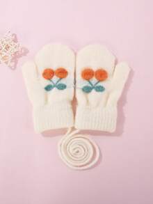 1双可爱卡通恐龙婴儿保暖露背手套，适合秋冬季 - 1pair 小櫻桃 - 查看 7