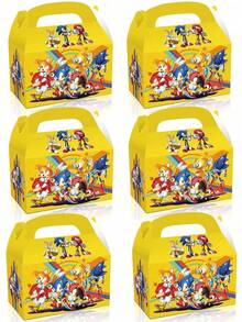 6PCS/12PCS Cartoon Game Anime Figure Image Gift Box Classmate Partys Theme Party Supplies Gifts Package Handheld Paper Boxs Partys Small Gifts Packing Box - Multicolor - View 6