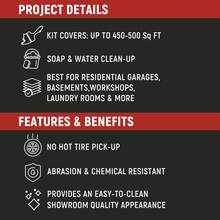 Professional Epoxy Floor Paint Kit (1 Gallon) - Acrylic Concrete Coating For Garages & Basements | Single Component Formula | Scratch Resistant & Low VOC | Ready-To-Use - White - View 5
