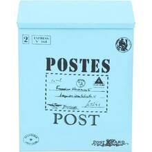 Wall - Mounted Mailbox Vintage Iron Letter Box Lockable Outdoor Post Box Home Wall Decor And Mail Storage