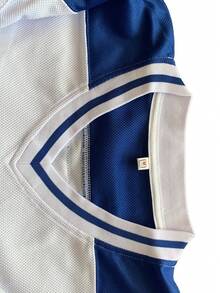 男士美国17号白色冰球球衣休闲长袖刺绣V领T恤派对运动上衣 - 白色 - 查看 4