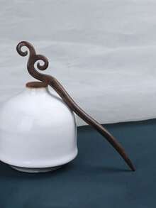 Wooden Hair Stick, Japanese Style Wooden Hair Bun Stick, Casual Wooden Hair Clip, Handmade Wooden Hair Stick, Hair Bun Accessory - Multicolor - View 11