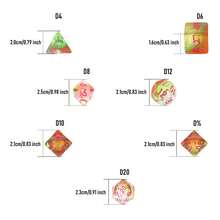 7-Piece Polyhedral Dice Set, Pink Numbered, Tricolor Mixed Dice & Game Board - Perfect Family Holiday Gift (Halloween & Christmas)