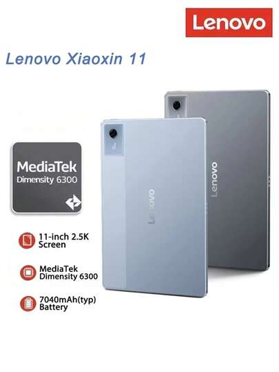 Lenovo Xiaoxin Pad11; 11 Inches; 6+128GB Blue For Low Blue Light, Anti-Glare, And Eye-Friendly Tablet; 2560*1600 Resolution 7040mAH; WIFI; MediaTek Processor; Android; Four Speakers 90Hz High Refresh Rate; Entertainment, Audio, Learning, Office, Online Courses, Tablet Computer;;No Adapter