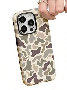 Camouflage Pattern Two-In-One Matte Texture Phone Case Suitable For Compatible With Iphone17 16, 15, 14, 13, 12, 11, PRO MAX,PLUS - Multicolor - View 5