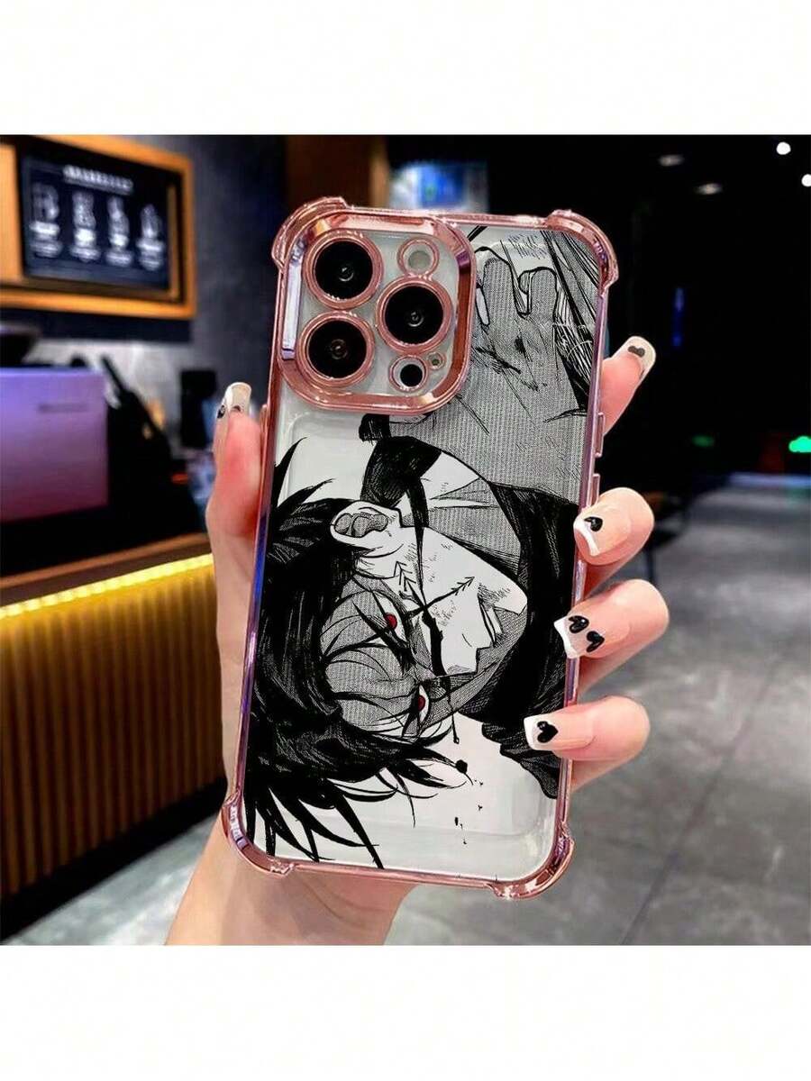 Anime Cool C-Choso Phone Case Compatible With IPhone 16 15 14 13 12 11 Pro Max X XR XSMAX 8 7 Plus, Shockproof Transparent Soft Back Cover. - 黑色 - 查看 1