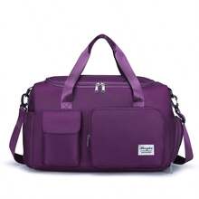 1 pieza Bolso de fitness/yoga, con compartimento para zapatos y separador de ropa húmeda, material duradero beige, bolsa de viaje, bolsillo de separación seco y húmedo, bolso ligero de mano, bolso de fin de semana, unisex, adecuado para entrenamiento, viaje, fitness, natación, avión, viaje de negocios y vacaciones - Multicolor - Ver 19