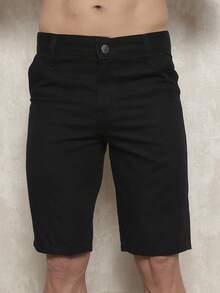 Men's Bermuda Shorts In Twill With Elastane - Sizes 38 To 48 - Black, Beige, White, Green, Blue, Caramel, Gray, Wine Green. Factory Outlet For Men's Black Denim Shorts. - 彩色 - 查看 6