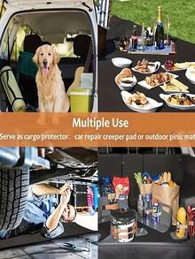 6-Sided Waterproof, Dustproof, Scratch-Resistant Car Trunk Mat - Suitable For SUVs, Sedans And Hatchbacks - Non-Slip Base, Durable And Easy To Clean And Maintain