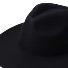 JEWELRYWE Fedora Hats For Men And Women, Classic Felt Hats, Panama Hats, Western Suede Wide Brim Hats - 咖啡棕 - 查看 6