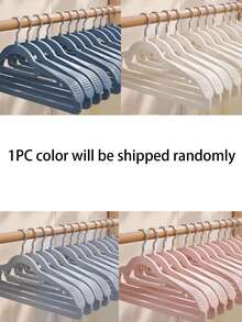 一套10个加厚加宽成人塑料衣架，防滑标准衣架，适用于外套、衬衫、连衣裙、裤子和领带。 - 彩色 - 查看 8