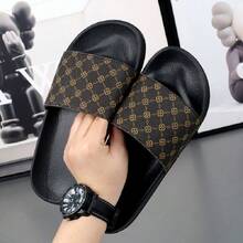 Chanclas para hombres, diseño especial, pantuflas planas de EVA suave antideslizantes, aptas para uso interior y exterior, pantuflas casuales para hombres súper cómodas y duraderas, muy adecuadas para uso diario - Marrón - Ver 9