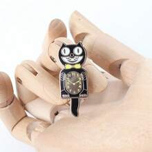 1 件复古猫图案时钟胸针徽章服装包配饰，可爱创意胸针翻领别针，独特服装徽章，适用于背包、衣服、衣领和帽子，女士多功能时尚配饰，理想礼物 - 彩色 - 查看 9