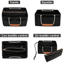 ¡RecomendadoLukovee Organizador de Bolsas para Mujer, inserto Organizadores de Bolsa de Mano de Fieltro con 14 Bolsillos, Organizador Maquillaje Neceser Aseo para Viaje, Compatible con una Variedad de Marcas¡Top de Temporada - Negro(Nuevo) - Ver 3
