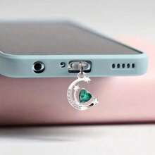 Special Dust Plug For Colored Love Pendant, Suitable For Mobile Phones - Green Love - View 1