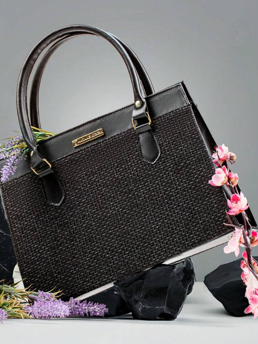 Women's Medium Satchel Luxury Tote Bag - Dark Wash - View 1
