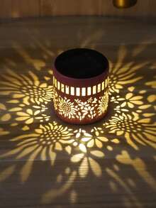 1 قطعة فانوس ديكوري يعمل بالطاقة الشمسية، فانوس ديكور حديقة أنيق، إضاءة LED معدنية تعمل بالطاقة الشمسية، إضاءة دافئة، مناسب للحديقة والفناء والممرات والمداخل والأعياد والحفلات والمروج