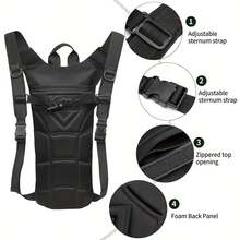 1pc Tactical Hydration Pack With 101.44oz Water Bladder - High-Strength High-Quality Backpack, Adjustable Shoulder Strap System, Quick Release Valve For Hiking, Cycling, Running, Climbing, Camping - Compatible With Water Bladder & Bottle, Outdoor Adventure Gear, Secure Attachment System, High-Performance Materials, Cycling Accessories, Reinforced Stitching, Ideal For Fitness Enthusiasts And Travelers