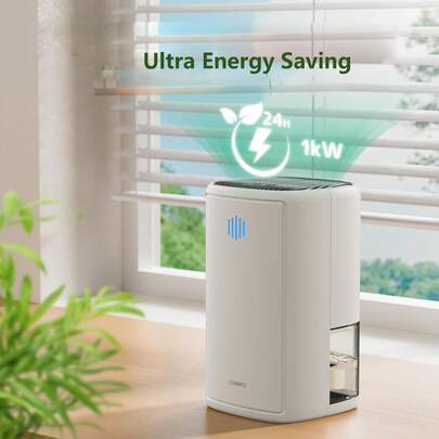 AROEVE 1100ML Dehumidifier Removable Water Tank Home Appliances, Auto Defrost, Ultra Quiet For Sleep Room Bathroom Garage Shoe Cabinet