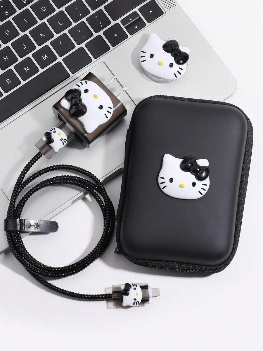 Sanrio Bolsa de almacenamiento protectora 3D linda y estereoscópica compatible con el cargador rápido de 20W para iPhone - Multicolor - Ver 1