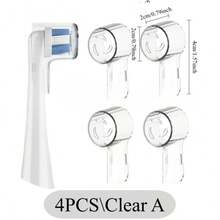 2-8 piezas Cubiertas protectoras antipolvo y coloridas para cepillos de dientes, compatibles con cabezales de repuesto de cepillos de dientes eléctricos de la serie IO. Estuche de almacenamiento higiénico y organizador de baño, accesorio esencial para viajes. - Multicolor - Ver 14