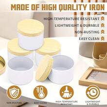 12Pcs 4oz White Metal Candle Jars - Small Candle Containers For Homemade Candle Making, Arts & Crafts, Storage. Perfect Valentine's Day & Spring Festival Gift For BFF, Friends & Family. - White - View 4