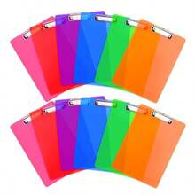12 Pack Plastic Clipboards,Clip Boards 12.5'' X 9'' With Low Profile Clip,Multiple Color Clip Board Plastic Clipboard,Standard A4 Letter Size Clipboards For Students Classroom School Office Home - Nhiều màu - Xem 2