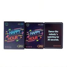 HAPPY HOUR Board And Card Game, A Game Suitable For Joyful Moments With Family And Couples, Featuring Fun And Creative Interactive Dialogue Cards, Perfect For Starting A Romantic Game Night, And An Ideal Gift For Christmas And Valentine's Day.