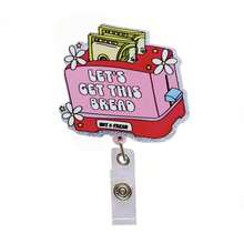 Retractable D Card Holder Reel With Cute Cartoon Design, Nurse Hospital Badge Holder Office Lanyard 1pc