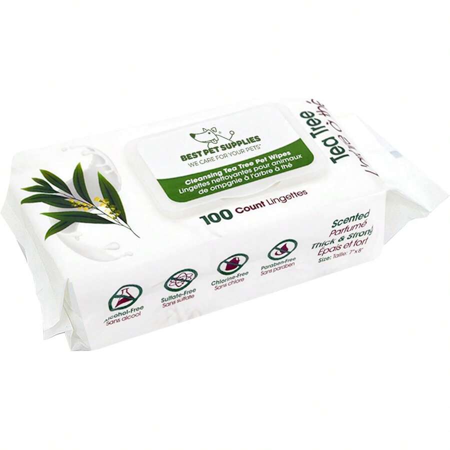 Best Pet Supplies Toallitas para Mascotas para Perros y Gatos Suaves y Fuertes toallitas de Aseo – Paquete de, Árbol deé - Lavanda calmante. - Ver 1