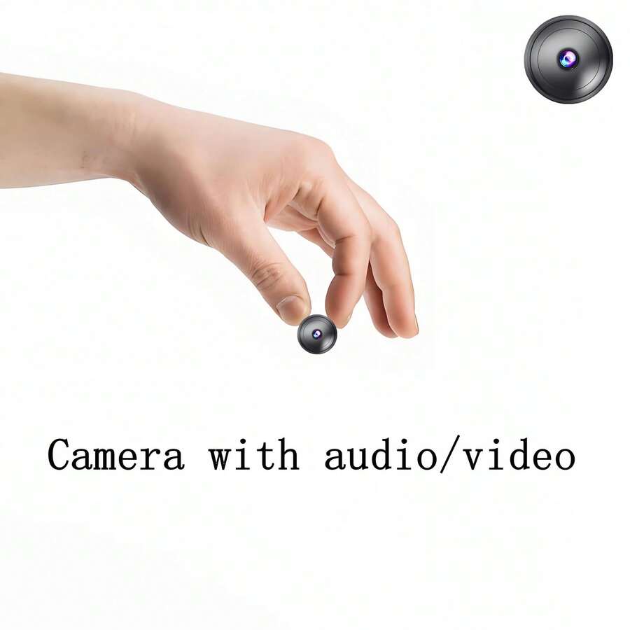 Only 0.9 Inch Hidden Camera With Audio/Video Mini Small Spy Cameras For Home Indoor Use Cam Night Vision And Motion Detection Baby Monitor Wireless Outdoor Nanny Espias Ocultas WiFi Security Secret Cam De Se Guridad Para Casa Inalambricas Doorbell Home Body For Dog Indoor System Detector Surveillance Tiny Pen House Micro Without 4k Cams Cell Phone App And Sound No Monthly Fee Gadgets Clock Bug Finder Pinhole Travel Cat Apartment Equipment Bullet Finder Smart Inside Room Bedroom Spying - 黑色 - 查看 1