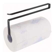 1 pieza Estante de almacenamiento de cocina, estante colgante sin taladrar, soporte para toallas de papel, estante para toallas de papel de gabinete, organizador de envoltura de plástico y trapos, accesorios de cocina