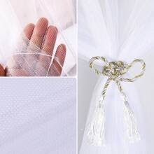 Bed Canopy Curtains 4 Doors Square Polyester Bed Net Bedroom Decoration Easy Installation For Queen/King Size With Storage Bag 190*210*240cm White - 米色 - 查看 3