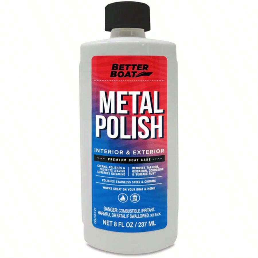 Metal Polish Cleaner And Chrome Marine Grade For Boats Cars Aluminum Stainless Steel (Reformulated) - White - View 1