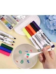 HYQ1883 Canetinhas Mágicas Desenhos Flutuantes na Água 12 Cores - Multicolorido - Visão 4
