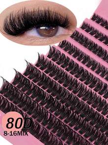 200 Pieces Of Clustered Eyelashes, 8mm-16mm D Curl, Single-Root Grafted Dense Eyelash Extension Makeup Tools, Creating Natural And Dramatic Effect False Eyelashes For DIY At Home.Lash Clusters,Eyelash Clusters,Individual Eyelashes,Lashes,Fake Lashes