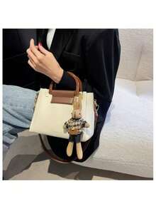 Modern and Versatile Crossbody Bag Portable Bucket Bag 2 Pieces # 8767 - Blanco - Ver 9