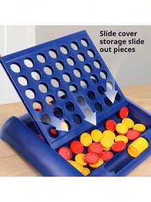1pc Foldable Connect 4 In A Line Board Game, Classic Party Bingo Chess Family Game Toy, Birthday Gift, Christmas Gift, Party Favor - Multicolor - View 5