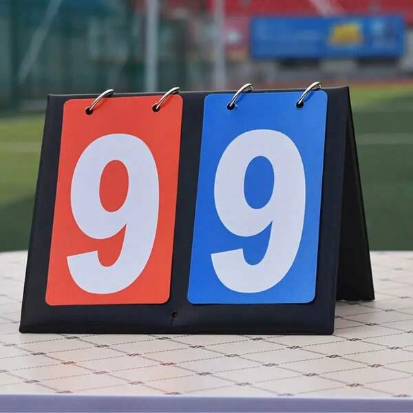 Double Scoreboard-Scoreboard For Basketball, Football And Hockey Referees-No Power Supply-Portable Game Training Tools, Indoor And Outdoor Durability-Court Referee Equipment, Easy-To-Read Interface, Solid Structure, And Scoring Tools For Sports Coaches.