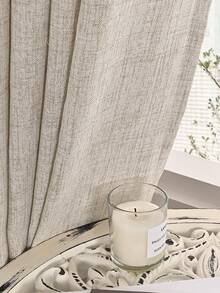 1 件亚麻薄纱窗帘，工业风格，适用于客厅、阳台、卧室、秋季装饰、秋季装饰、房间装饰 - 駝色 - 查看 4