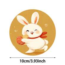 4 pezzi / 6 pezzi / 300 pezzi Sottobicchieri in fango di diatomee con stampa a motivo di coniglietti, adatti per decorazione domestica, caffetterie, pomeriggi di tè, decorazione di ristoranti, feste a tema, decorazione quotidiana e possono anche essere regalati