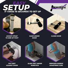 Nordic Hamstring Curl Strap - Nord Stick Exercise Set Home And Travel - 5 Second Set