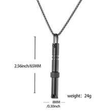Hot Selling Stainless Steel Rotating Beads Adjust Breathing Meditation Mindfulness Whistle Pendant Necklace Jewelry - màu đen - Xem 5