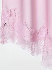 Đầm ren bất đối xứng gợi cảm kiểu Âu Mỹ Seelio Summer New Arrival dành cho nữ, màu hồng. - Hồng - Xem 8
