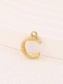 3件套不锈钢字母吊坠配件，18K镀金A-Z字母吊坠，适用于DIY珠宝制作材料及配件