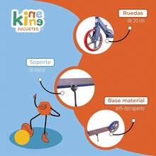 DEPORTES GUEVARA Kinene |   Scooter Patin del Diablo para Jovenes y Adultos, Patín del Diablo con Manubrio Ajustable, 2 Ruedas - Rojo y Azul - Ver 6