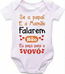Personalized Cute Bodysuit With Funny Phrase - Perfect Gift For Grandma - Sizes S M L - 白色 - 查看 2